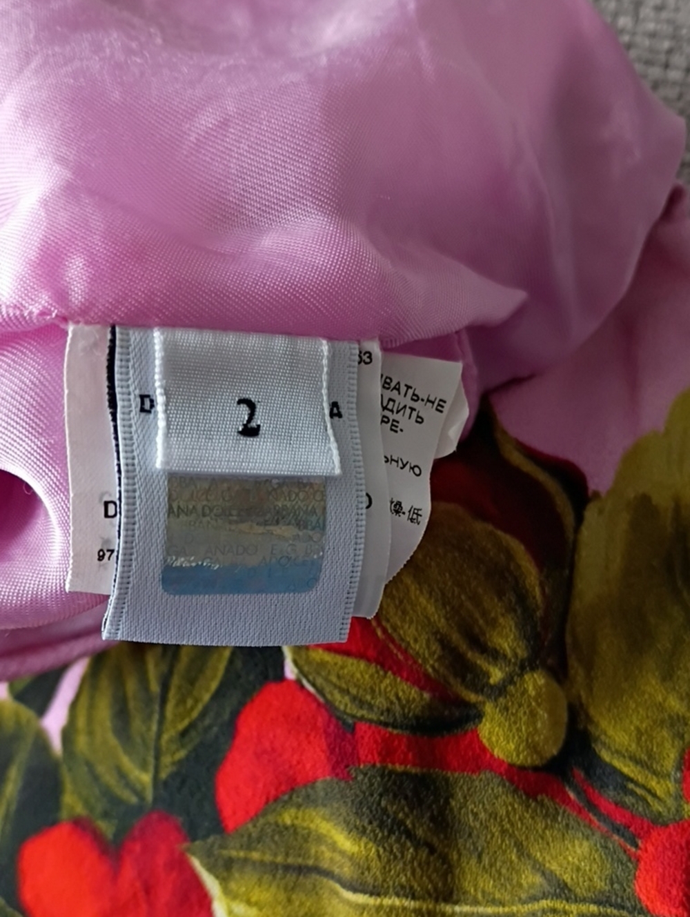 Dolce & Gabbana Pink Red & White Floral Dress - Picture 3 of 5